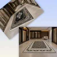 فرش در رنگ بندی مختلف))  فرش)