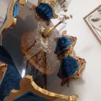 میز غذاخوری استیل ۶نفره تمیز درحدنو