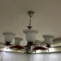 لوستر چوب و فلز|لوستر و چراغ آویز|یزد, |دیوار