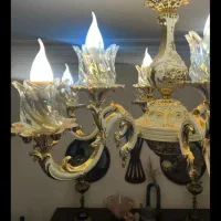 لوستر ۱۲ شاخه برنز دو عدد