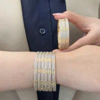 النگو بدون اجرت فلاور مدل ورساچه کد8060|جواهرات|گلستان (تهران), |دیوار