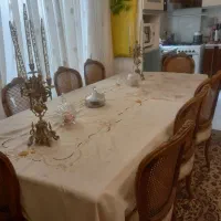 ست مبل استیل ۷ نفره  و میزنهارخوری ۸ نفره( آنتیک)|مبلمان خانگی و میز عسلی|تهران, پونک|دیوار
