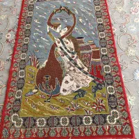 فرش لیلی و مجنون|فرش|قم, چهل درخت|دیوار