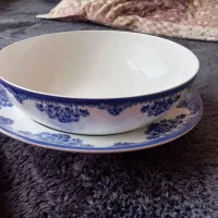 بشقاب پذیرایی دوتکه نو با جعبه