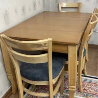 میز نهارخوری ۴ نفره رنگ چوب|میز و صندلی غذاخوری|تهران, بهارستان|دیوار