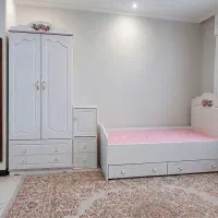 سرویس خواب دخترانه پرنسس آپادانا، تخت نوزاد و کمد
