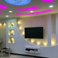 نصاب نصب تلویزیون روی دیوار پایه دیواری سیمکش کناف
