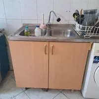 سینک استیل با کابینت فلزی