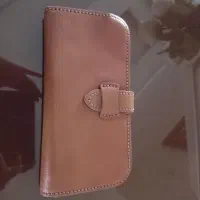 فروش کیف پول سه لت موبایلی دست دوز و چرم طبیعی