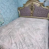 تخت خواب دو نفره با تشک ، دلاور،آینه و ۲عدد پاتختی|تخت و سرویس خواب|بومهن, |دیوار