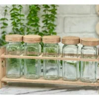 ست ادویه پلای مکارتی 5 خانه با درب‌های چوبی