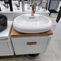 روشویی کابینتی هما مشکی طلایی تولید حاجی ابوطالبی|لوازم سرویس بهداشتی|رودهن, |دیوار