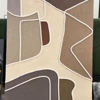 تابلو نقاشی مدرن و مینیمال کرم قهوه ای