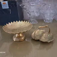 برنز و پیوتر کریستال بوهیما خورشیدی و قندان و سینی|ظروف سرو و پذیرایی|اسلام‌شهر, شهرک قائمیه|دیوار