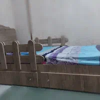 سرویس خواب نوجوان MDF ملامینه|تخت و سرویس خواب|مشکین‌دشت, |دیوار