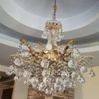 لوستر ۶ شاخه با کریستال های چک و آلمان (یک جفت)