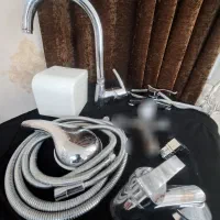 3عدد شیرآلات اهرمی وجادستمالی و علم دوش استیل