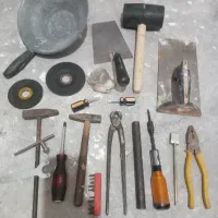 کمچه و ماله و شاقول چکوش پلاستیکی نو
