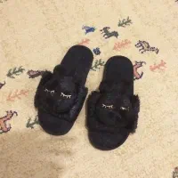 صندل مشکی  خز دار