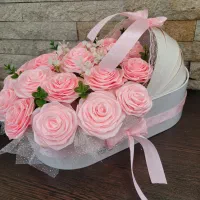 دسته گل عروس و نوزادی و تک شاخه برای گیفت