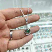 گردنبند نقره زنانه طرح یاقوت|جواهرات|اصفهان, چشمه باقرخان|دیوار