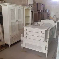 تخت نوزاد نوجوان حصیری|تخت و سرویس خواب|تبریز, |دیوار