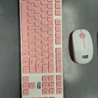 کیبورد و موس بی سیم EXON رنگ صورتی|قطعات و لوازم جانبی رایانه|اندیشه, شهرک صدف|دیوار
