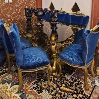 مبلمان ۷ نفره ورق طلا