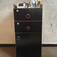 صندلی مژه 3تیکه  ترولی کنارش دستگاه شمع نو