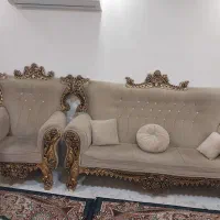 مبل سلطنتی راحتی هفت نفره ب همراه جلو مبلی