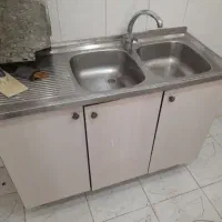 کابینت تمام MDF دست دوم با سینک و شیر آب|مصالح و تجهیزات ساختمان|ملایر, |دیوار