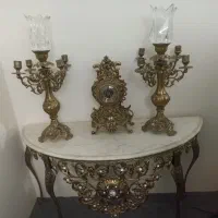 آینه و شعمدان برنزی سنگین وزن|آینه|تبریز, |دیوار