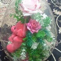 باکس شیشه ای گل وعروسک|گل مصنوعی|قرچک, مهدیه|دیوار