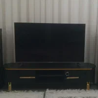 میز تلوزیون مشکی وطلایی