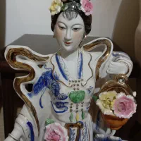 مجسمه بانوی چینی قدیمی|کلکسیون اشیاء عتیقه|تهران, گلستان (شهرک راه آهن)|دیوار