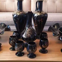 ظروف تزئینی مشکی با طلاکوب