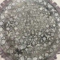 فرش گرد ۱متری درجه ۱ عالی طرح برجسته