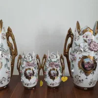 ** تعدادی چینی گل برجسته نو خیلی خاص و شیک گلدان|ظروف سرو و پذیرایی|شیراز, سینما سعدی|دیوار