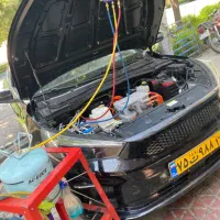 شارژ گاز کولر با ترازو باتری سازی تنظیم موتور