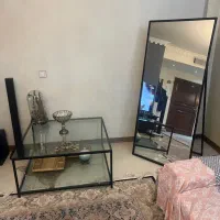 اینه قدی دومتر کوروم شیشه عالی و میز وسط شیشه ای