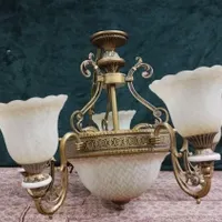 دوعدد لوستر برنزی 5شعله