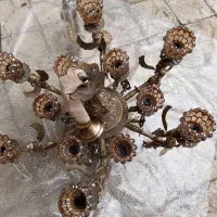 لوستر سقفی طرع فرشته برنزی و یک عدد دیوار کوب|لوستر و چراغ آویز|قدس, شهرقدس|دیوار