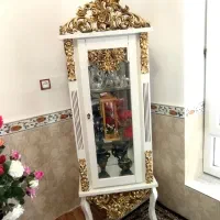 بوفه ساعت سفید مناسب جهیزیه|بوفه، ویترین، کنسول|مشگین شهر, |دیوار