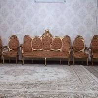 مبل سلطنتی ۹نفره چوبی|مبلمان خانگی و میز عسلی|شیراز, شهرک فرهنگیان|دیوار