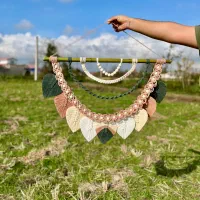 دیوارکوب نیم دایره مکرومه