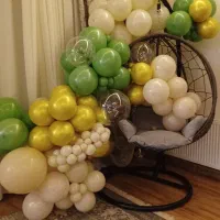 بادکنک ۲ متری رنگ کرم سدری طلایی