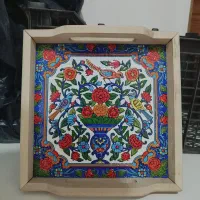 سینی .پذیرایی باطرح کاشی سنتی هفت رنگ