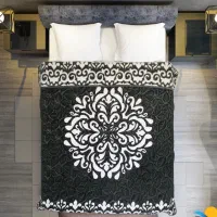 پتو دو نفره طرح شکوفه|رختخواب، بالش، پتو|مشهد, پایین خیابان|دیوار