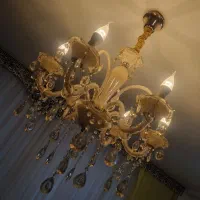 لوستر۶شاخه کریستالی