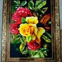 تابلو فرش گل نو و استفاده‌نشده